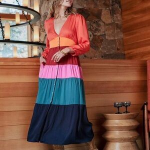 Marine Layer color block Maeve maxi dress